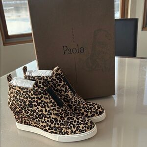 Paolo Leopard Print Wedges